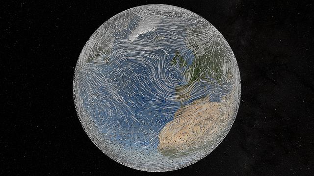 Wind currents around the world.